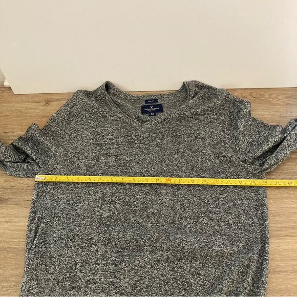 American Eagle Outfitters Womens Prep Fit Cotton Sweater M Pullover LS Gray - Picture 6 of 10